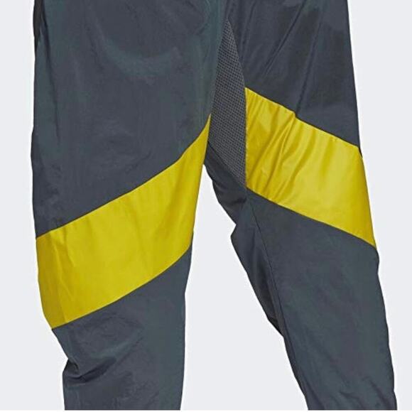 Adidas Street Shape Urban Logo Mens Nylon Woven Grey Blue Jogger Track Pants Med - Picture 6 of 12